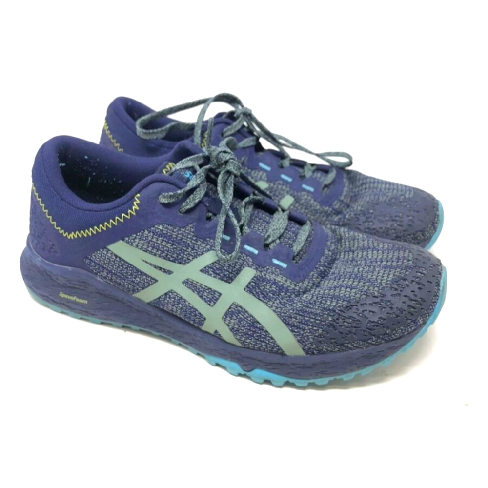 Asics Alpine XT Navy Aqua Running Shoes Size 7.5